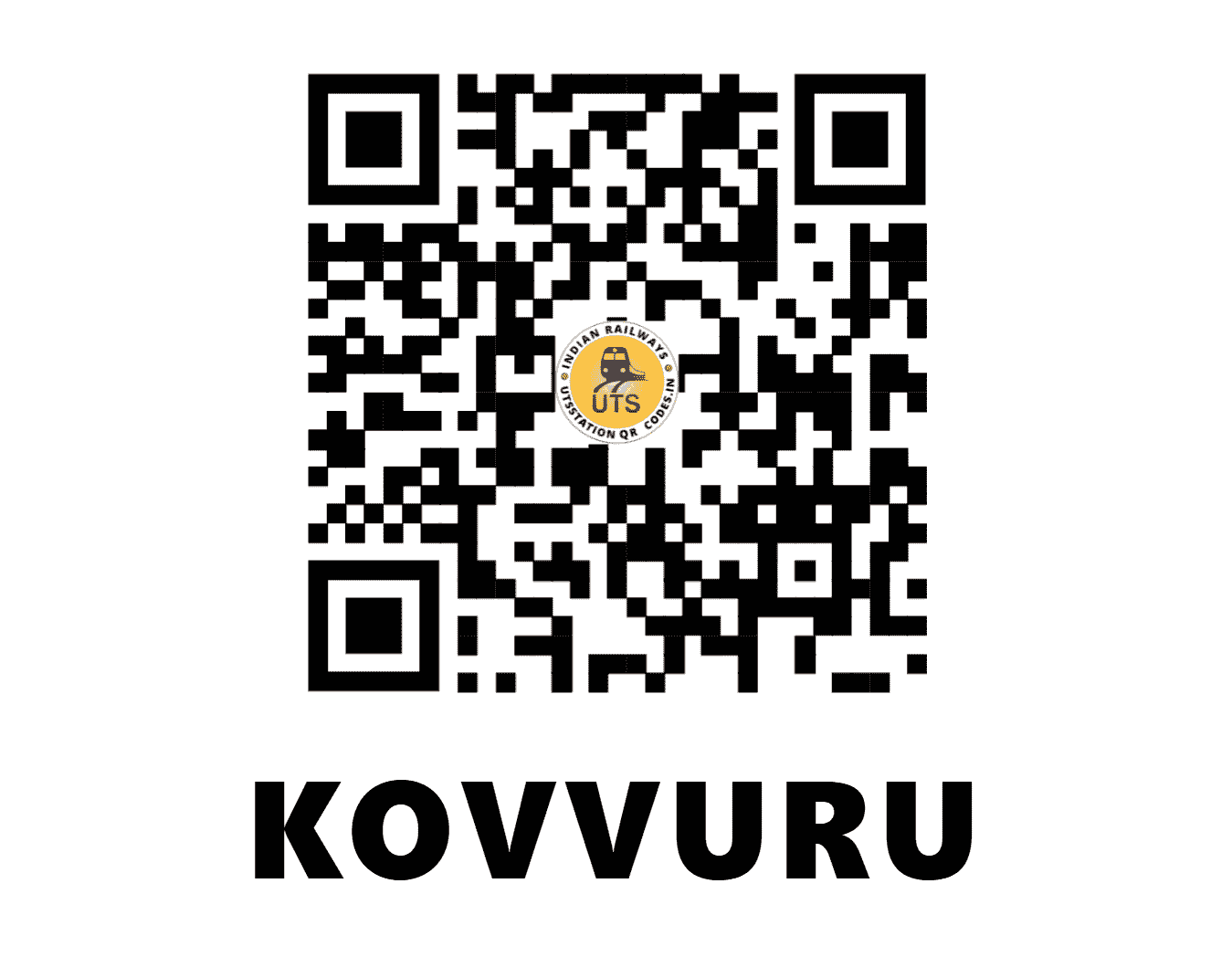 UTS QR Code for KOVVURU - KVR - SC (ANDHRA PRADESH)